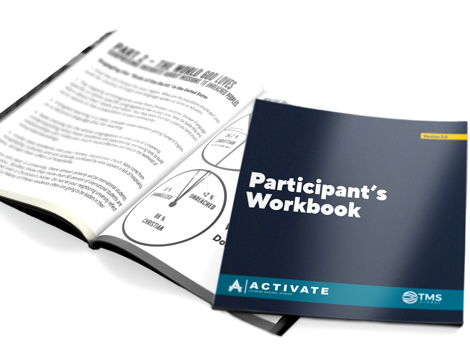 Activate Participant Workbook books in a stack.